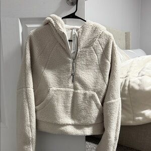Lululemon Cozy Cream Sherpa Half-Zip Hoodie
